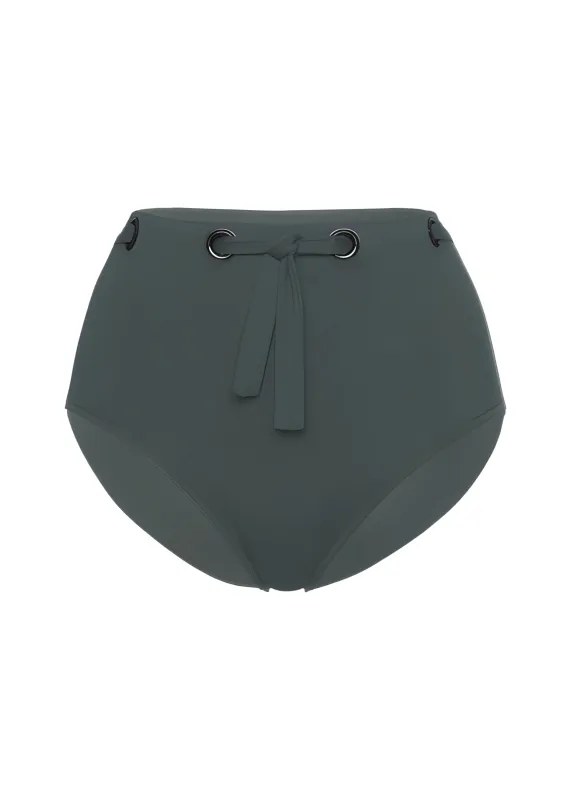 High Waisted Bikini Bottoms in Sage Green made by Eres