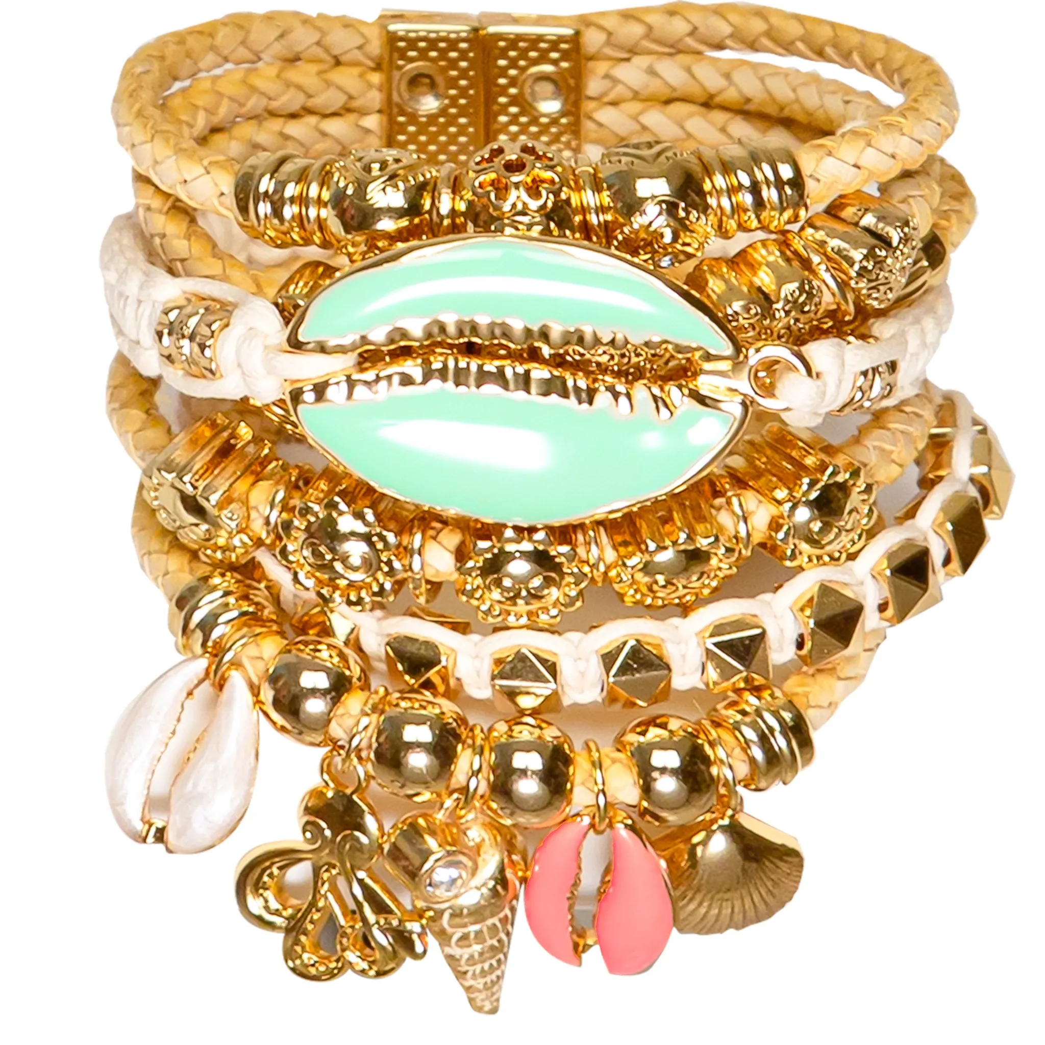 Gold Art Turquiose Shell Bracelet sold by Sand Dollar product image thumbnail 4