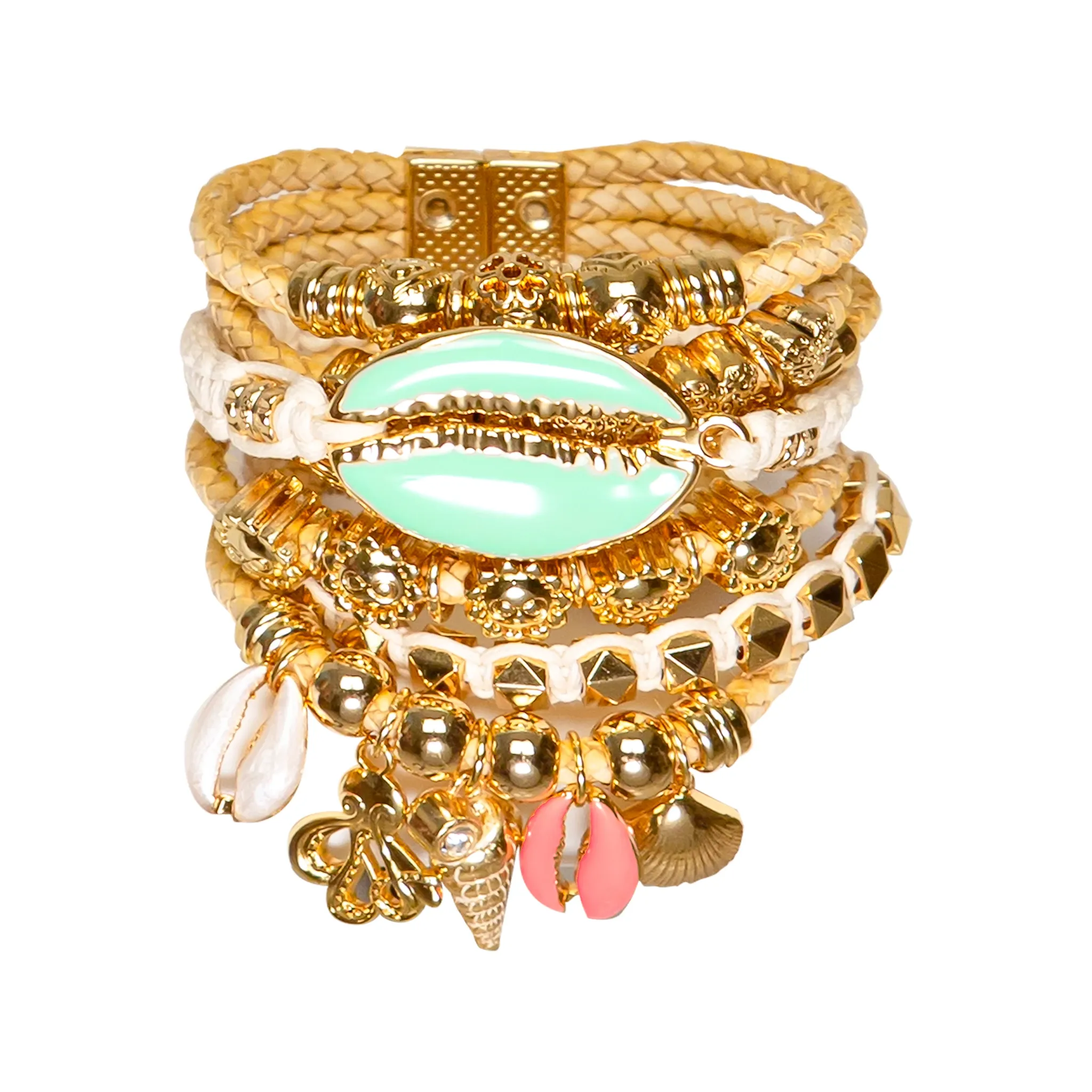 Gold Art Turquiose Shell Bracelet sold by Sand Dollar product image thumbnail 5