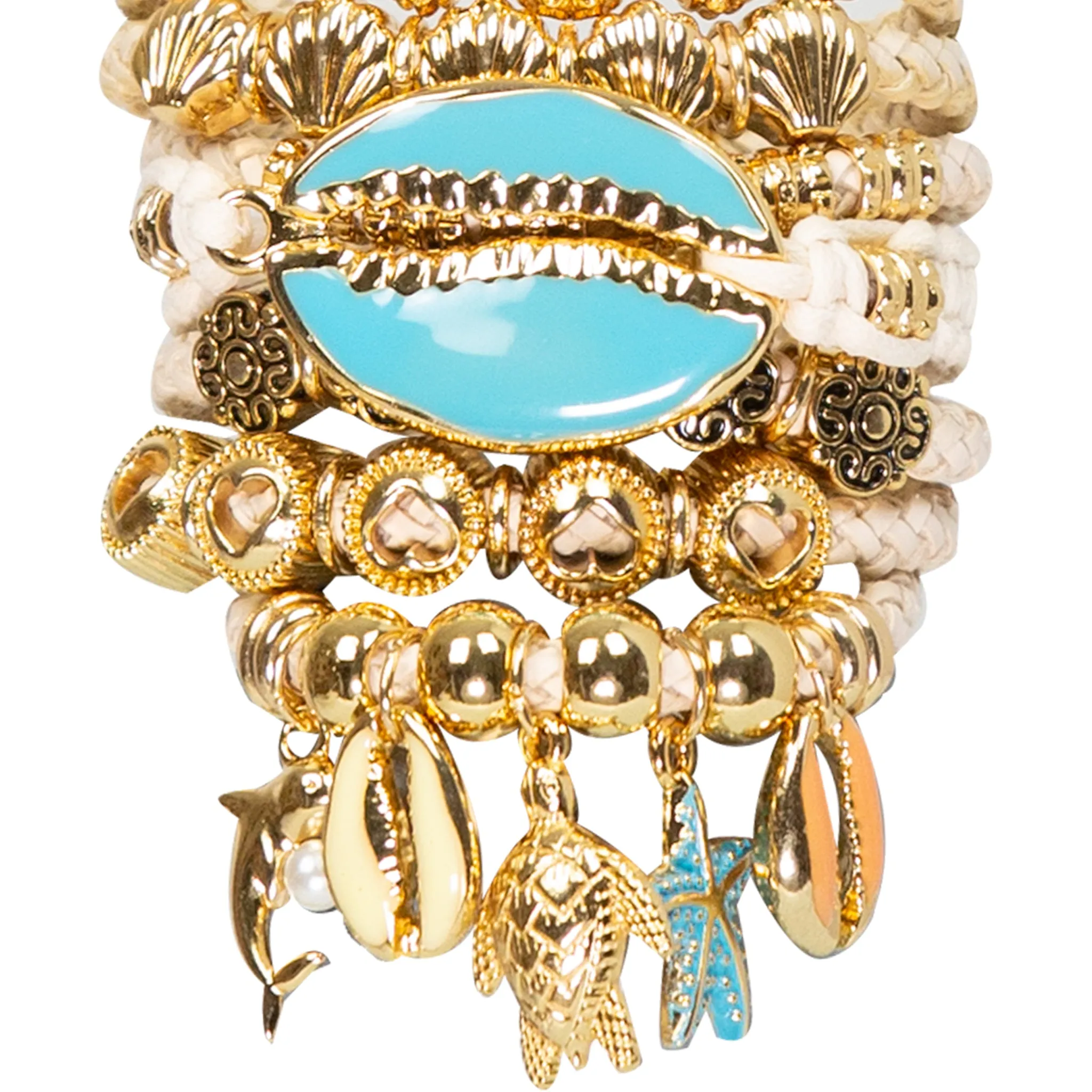 Gold Art Turquiose Shell Bracelet sold by Sand Dollar product image thumbnail 3