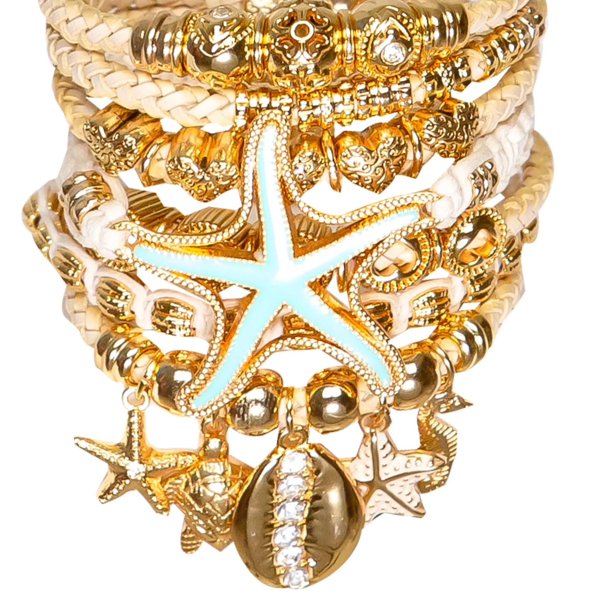 Gold Set Mint Starfish Bracelet sold by Sand Dollar product image thumbnail 3