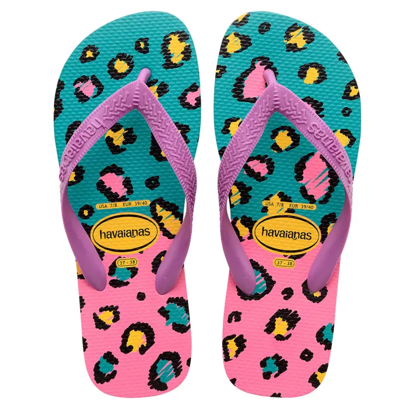Havaianas Animal Print Blue/Pink made by Sand Dollar