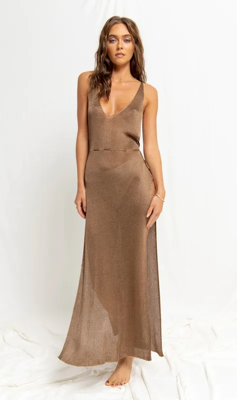 Oakleigh Dress Bronze made by Sand Dollar