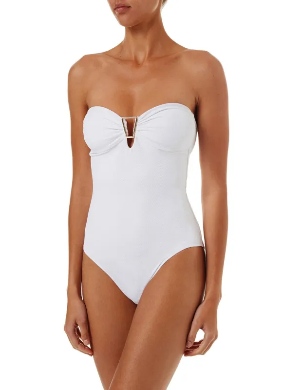 Melissa Odabash Argentina One Piece White Pique made by Melissa Odabash