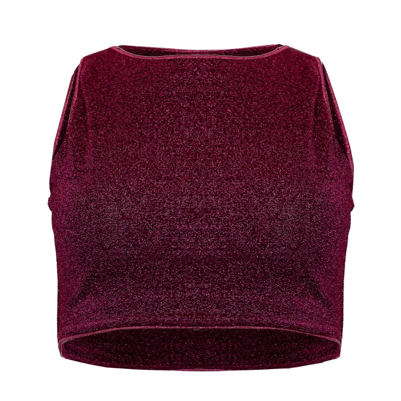 Lumiere Crop Top Dark Fuchsia made by Oséree