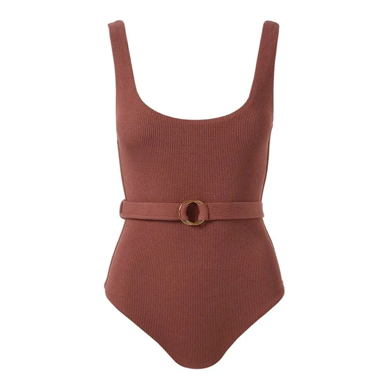 Rio One Piece Ridges Mocha made by Melissa Odabash
