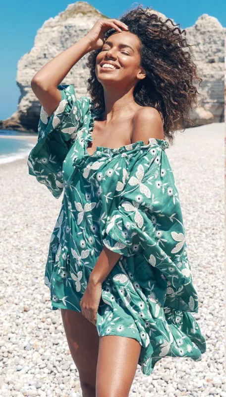 Papillon Mini Dress Green sold by Sand Dollar