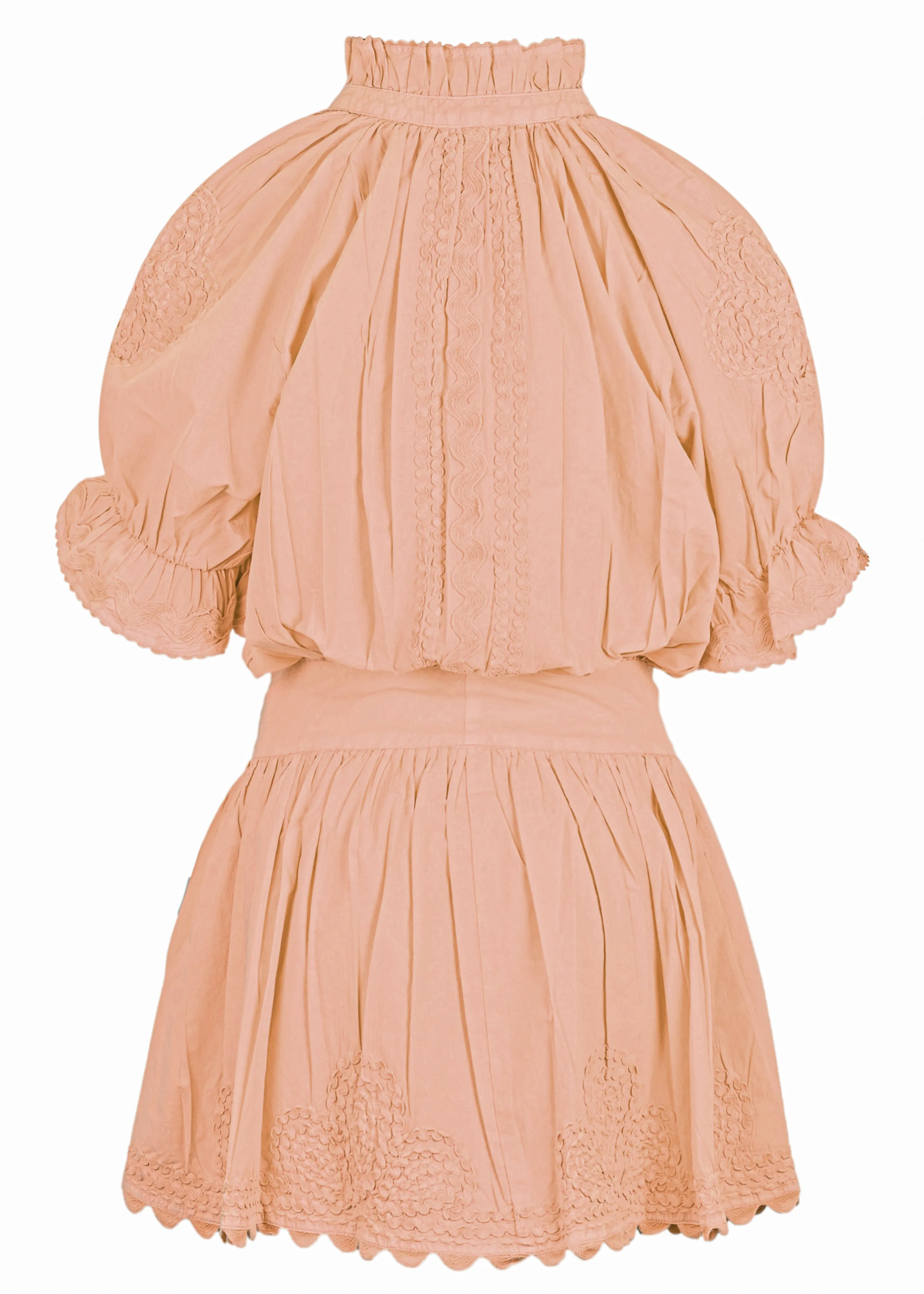 Poplin Blouson Dress With Ric Rac Embroidery Jaipur Pink sold by Sand Dollar product image thumbnail 3
