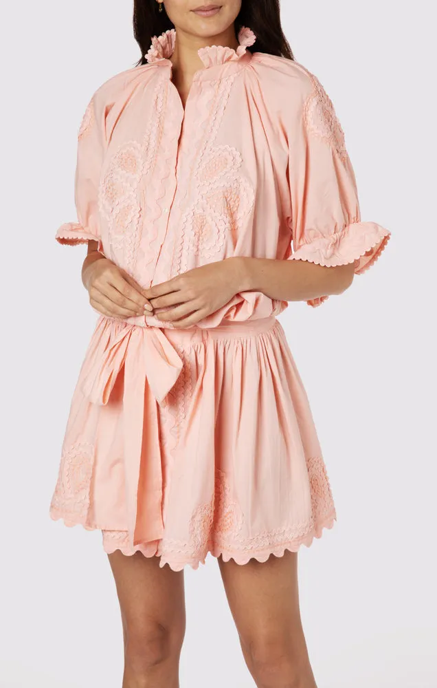 Poplin Blouson Dress With Ric Rac Embroidery Jaipur Pink sold by Sand Dollar product image thumbnail 2