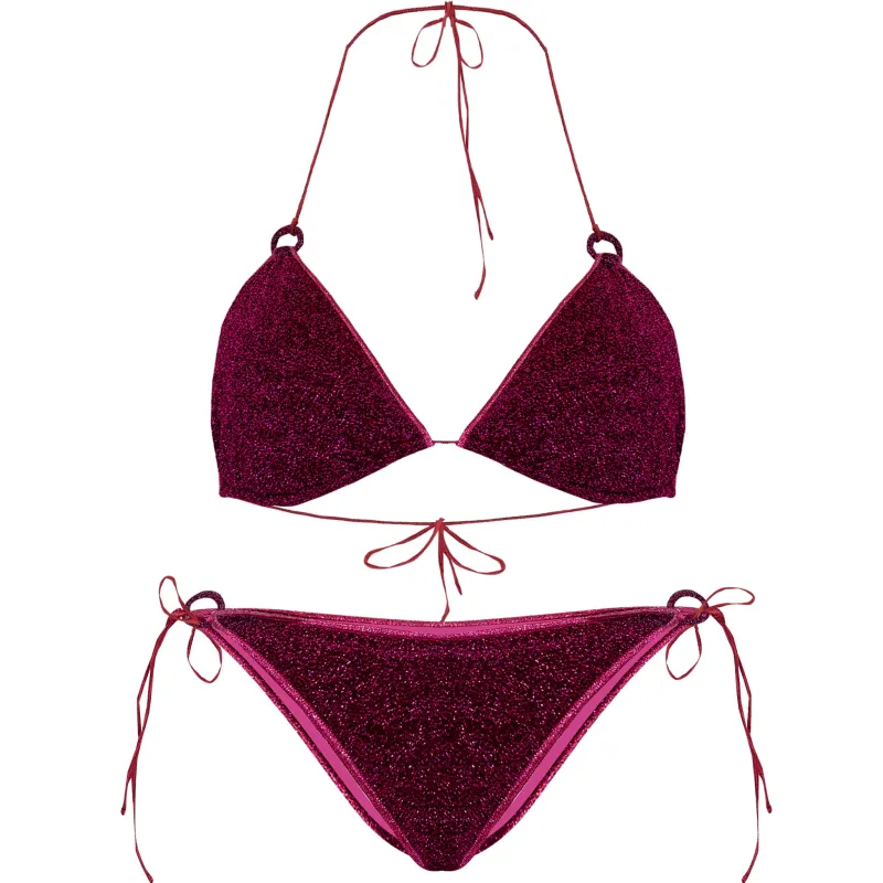 Lumiere Ring Microkini Bikini Set Dark Fuchsia made by Oséree