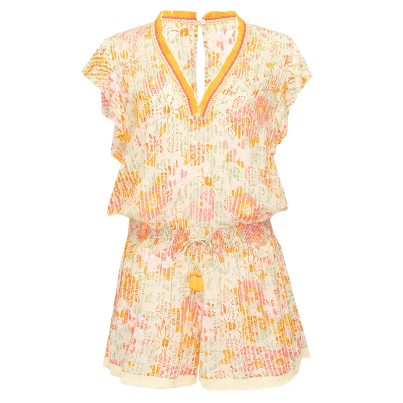 Short Jumpsuit Sasha Yellow Marigold sold by Sand Dollar