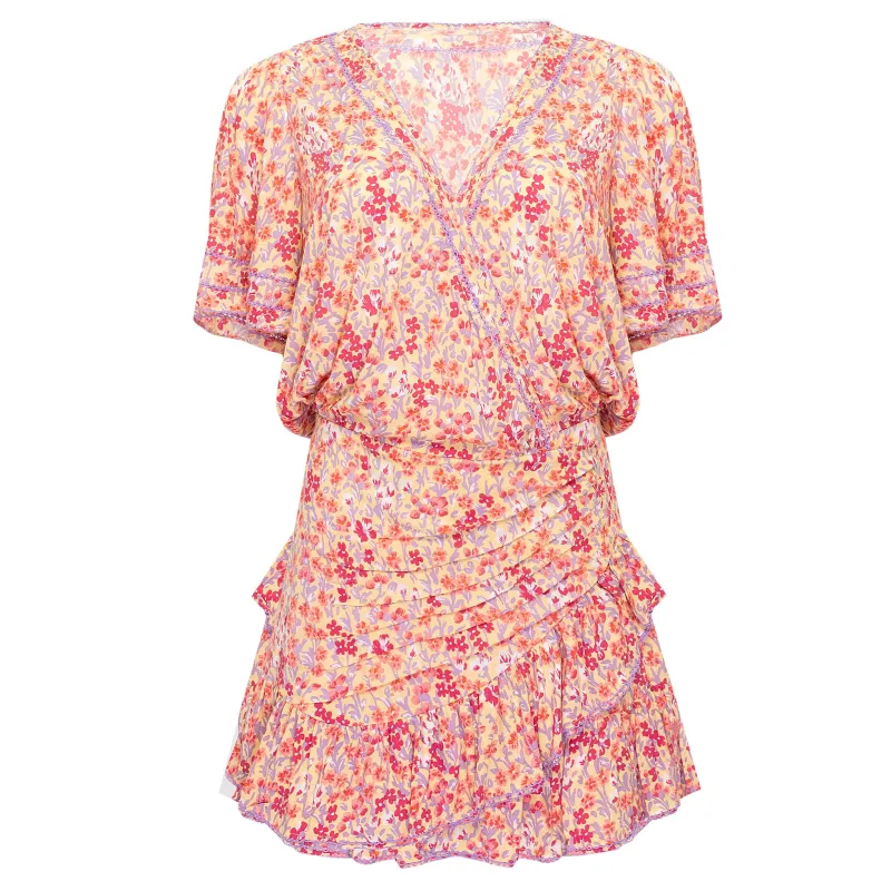 Mini Dress Mabelle Purple Daffodil made by Poupette St Barth