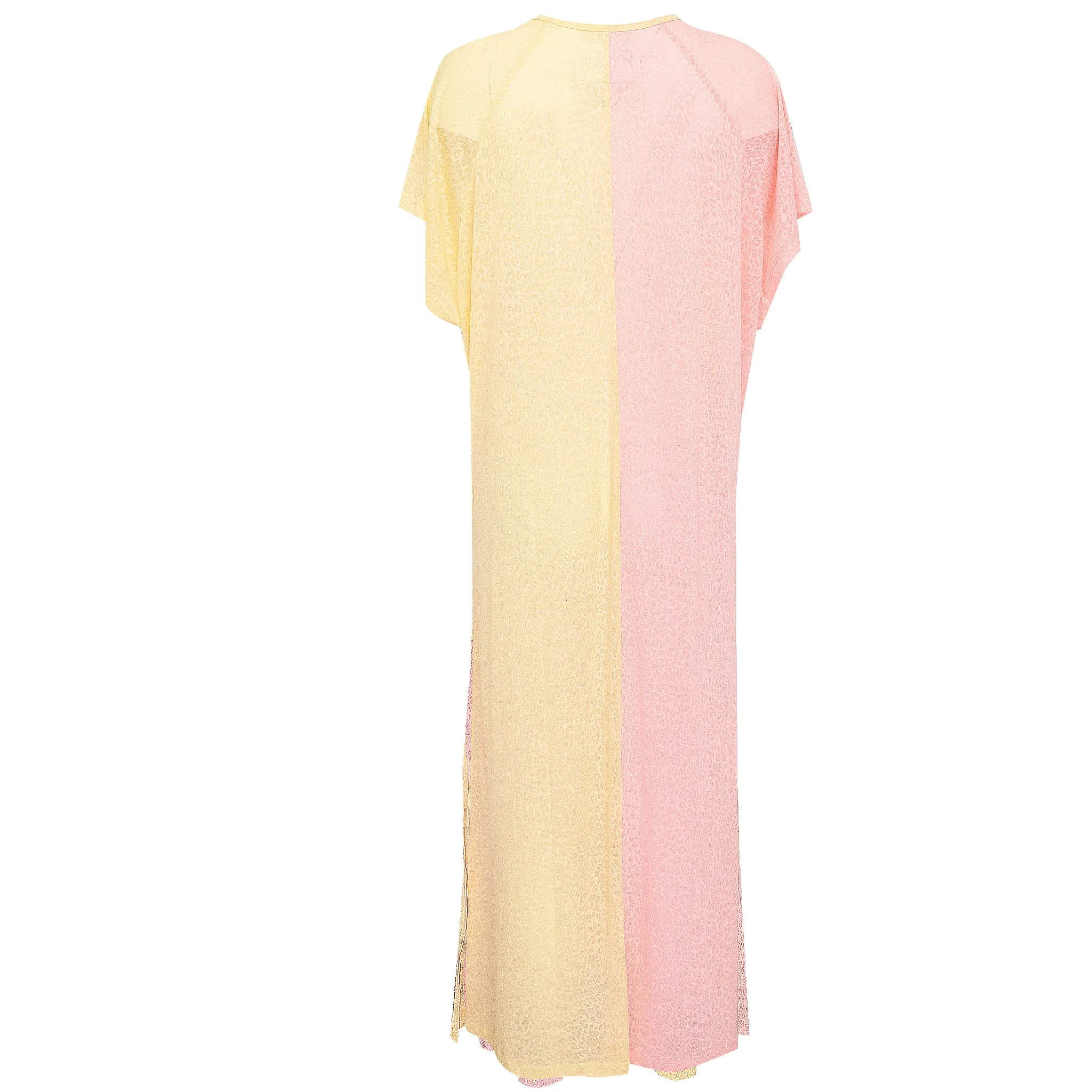 Two Tone Summer Dress - Maxi Dress in Soft Lemon-Salmon sold by Sand Dollar product image thumbnail 3
