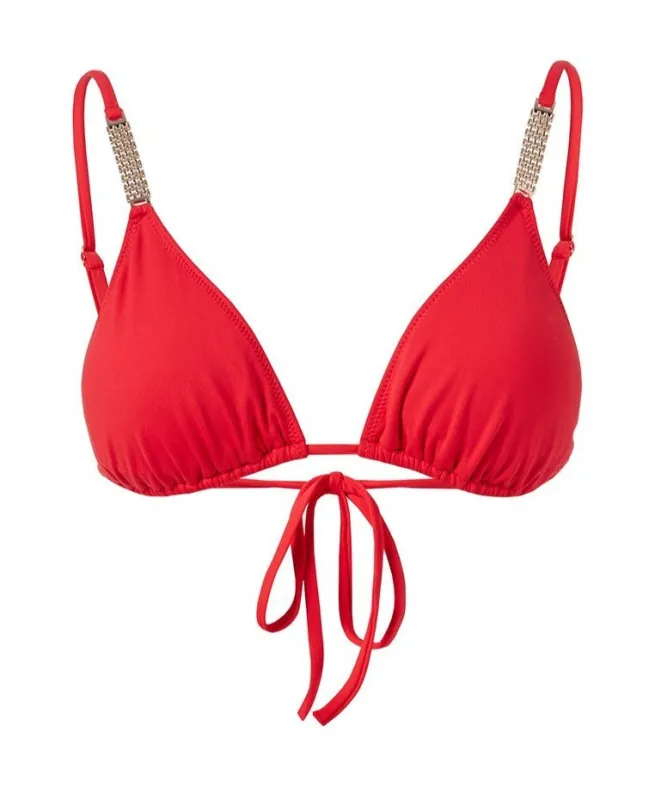 Maldives Red Bikini Top sold by Sand Dollar