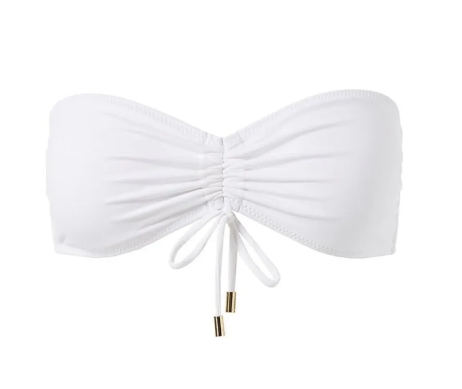 Florence White Bikini Top made by Melissa Odabash