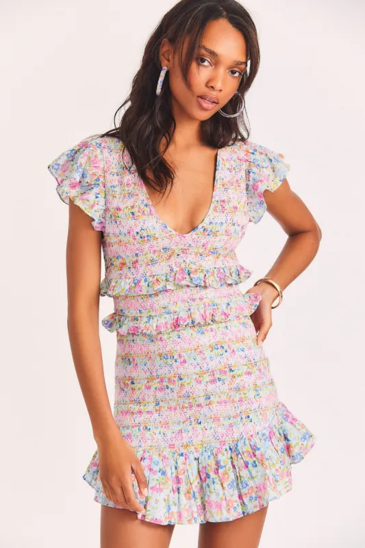 Sonora Mini Dress Coral Reef Waves sold by Sand Dollar