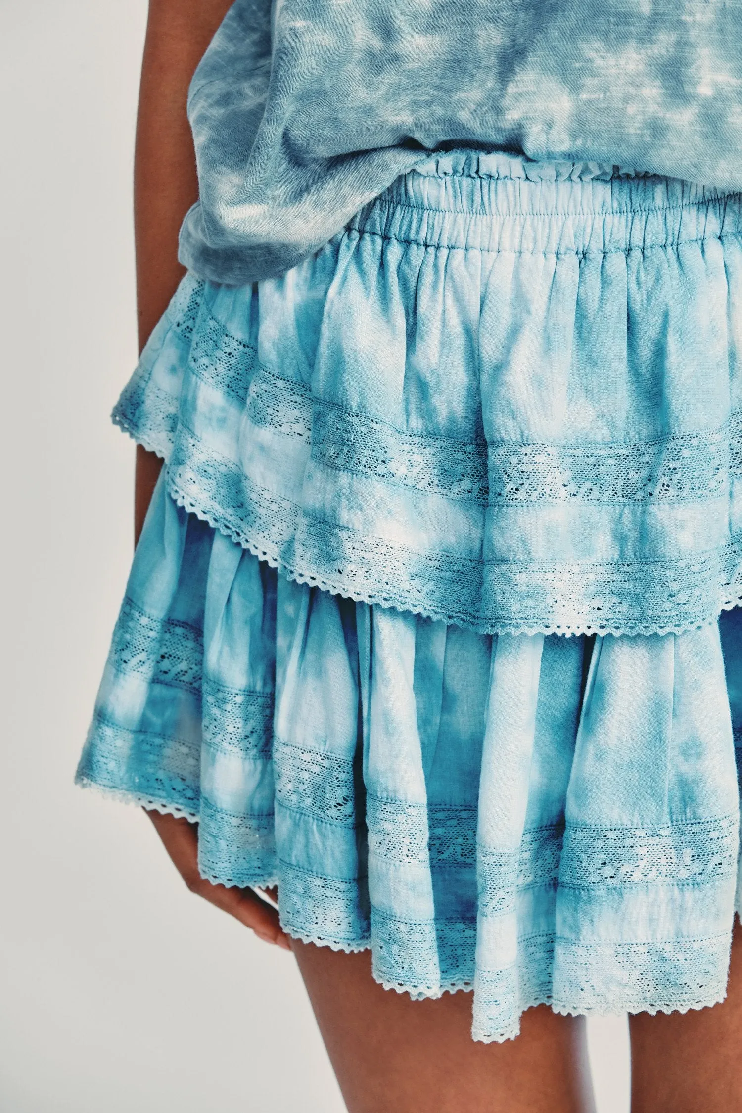 Ruffle Mini Skirt Pacific Indigo Hand Dye sold by Sand Dollar product image thumbnail 4