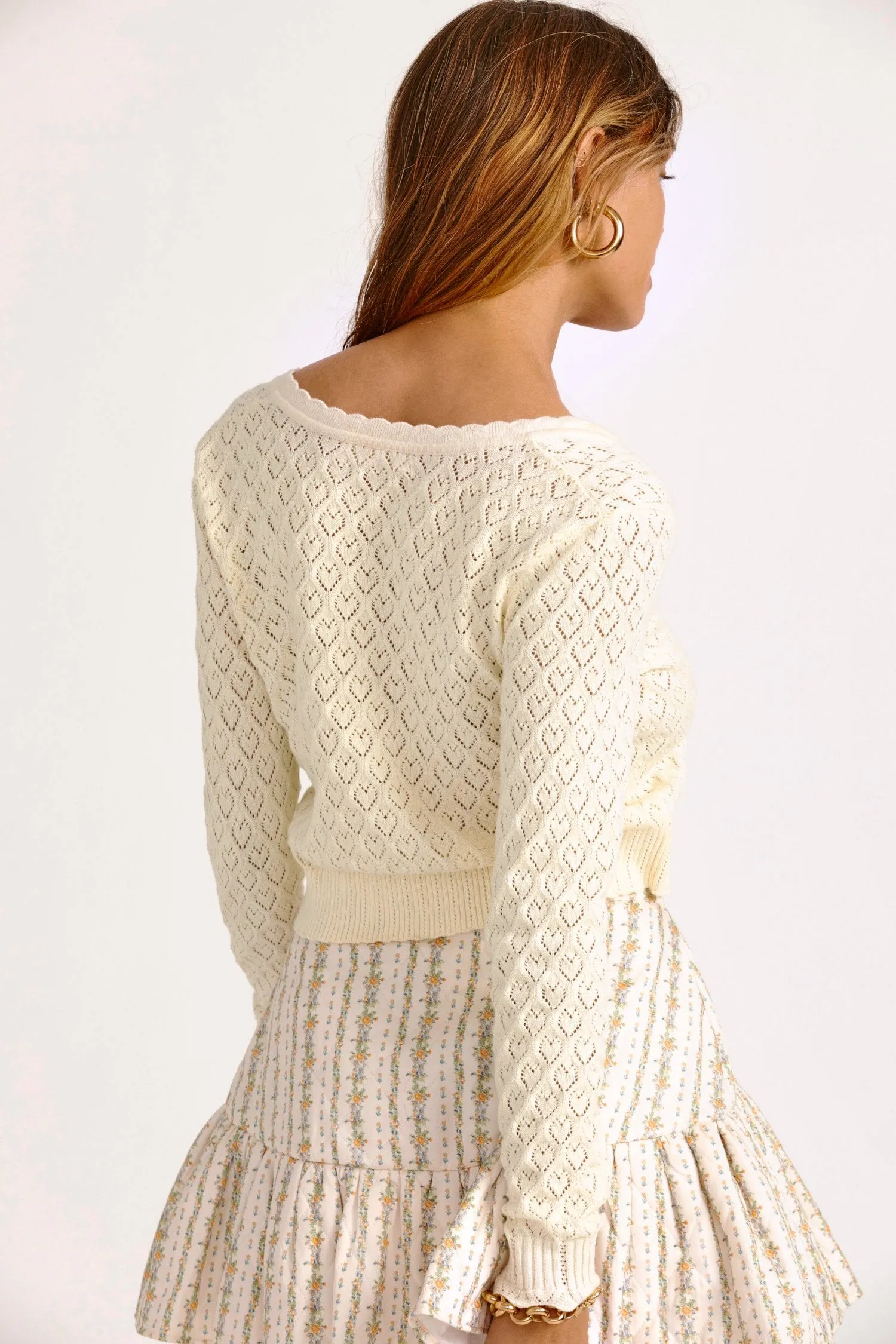 Janie Cropped Cardigan Cream sold by Sand Dollar product image thumbnail 2