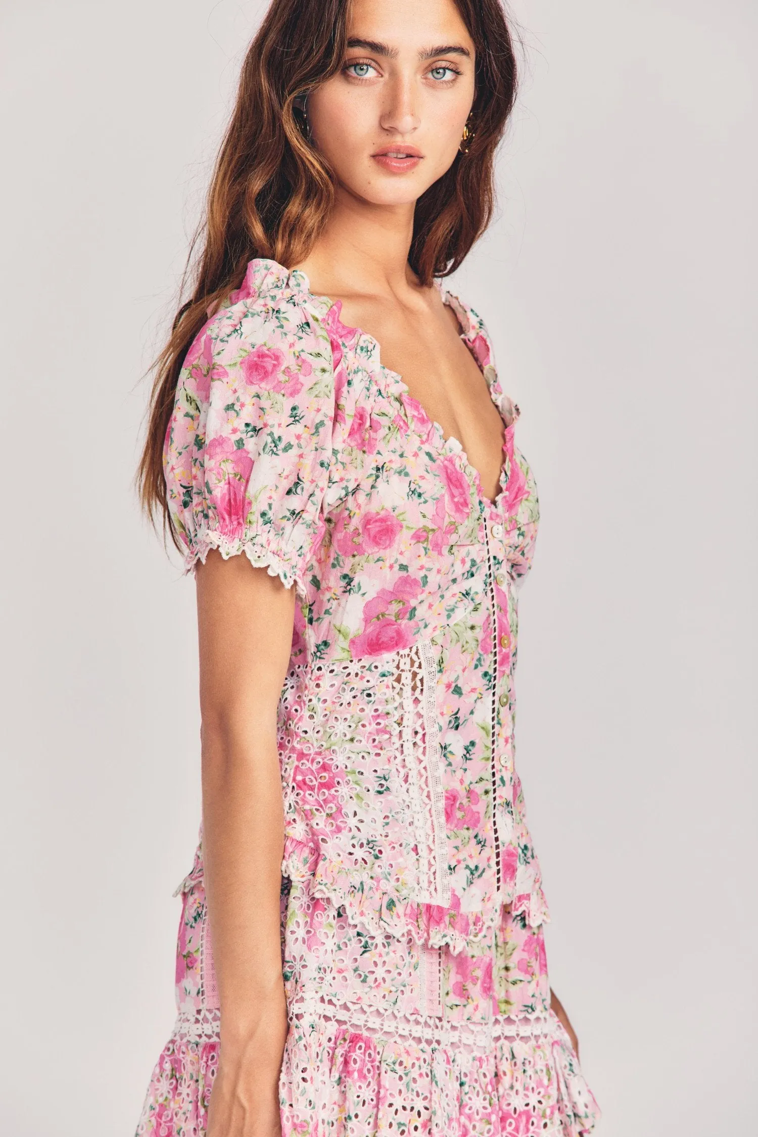 Designer Pink Floral Top sold by Sand Dollar product image thumbnail 2