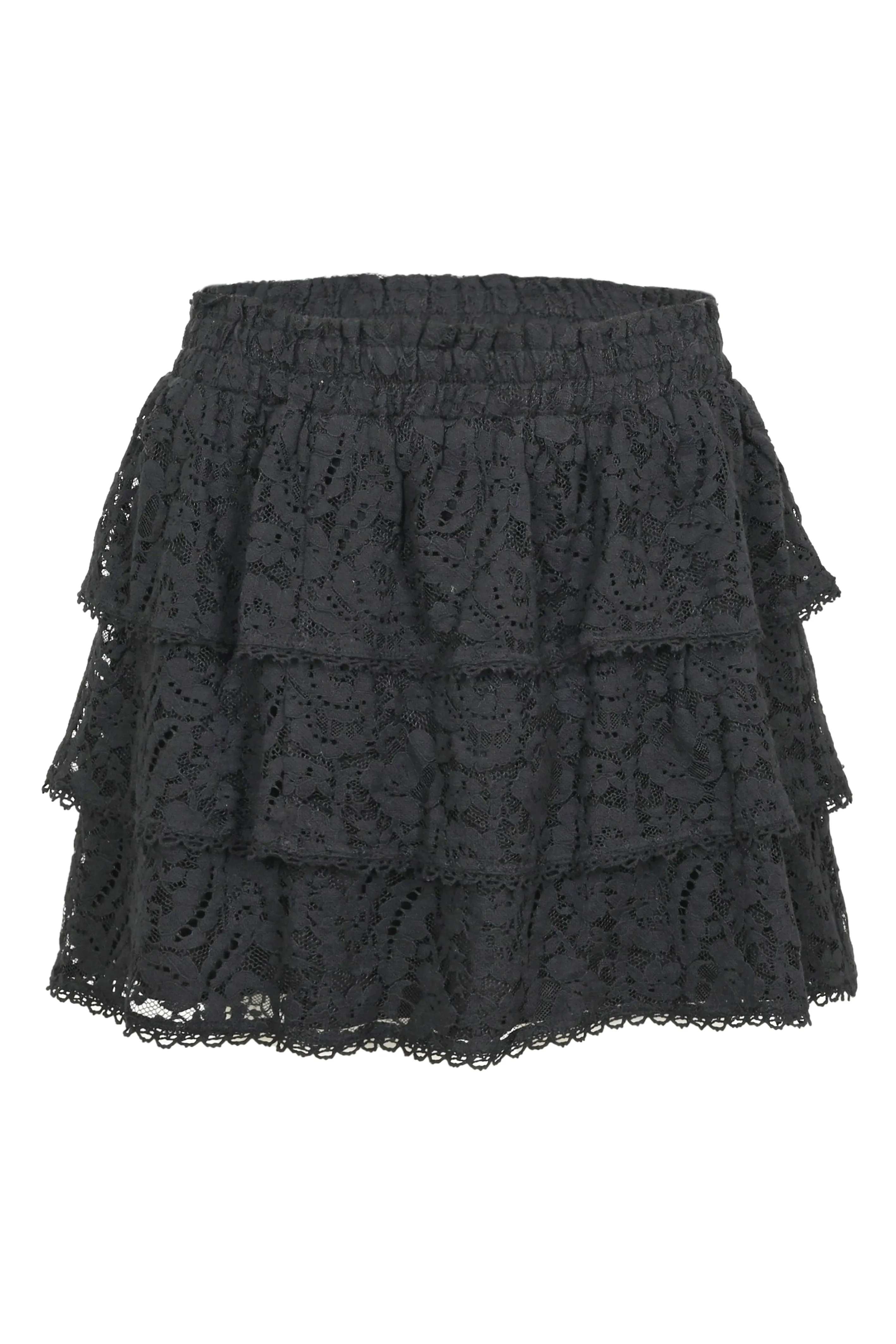 Womens Black Tiered Mini Skirt sold by Sand Dollar
