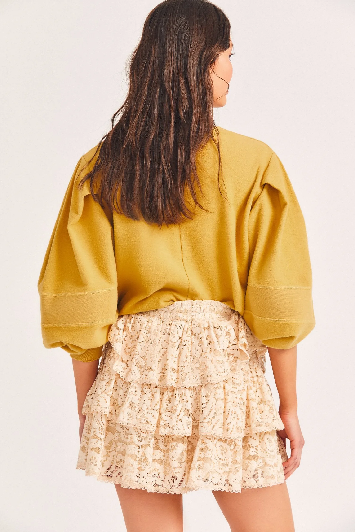 Cream Mini Skirt in Floral Lace sold by Sand Dollar product image thumbnail 4