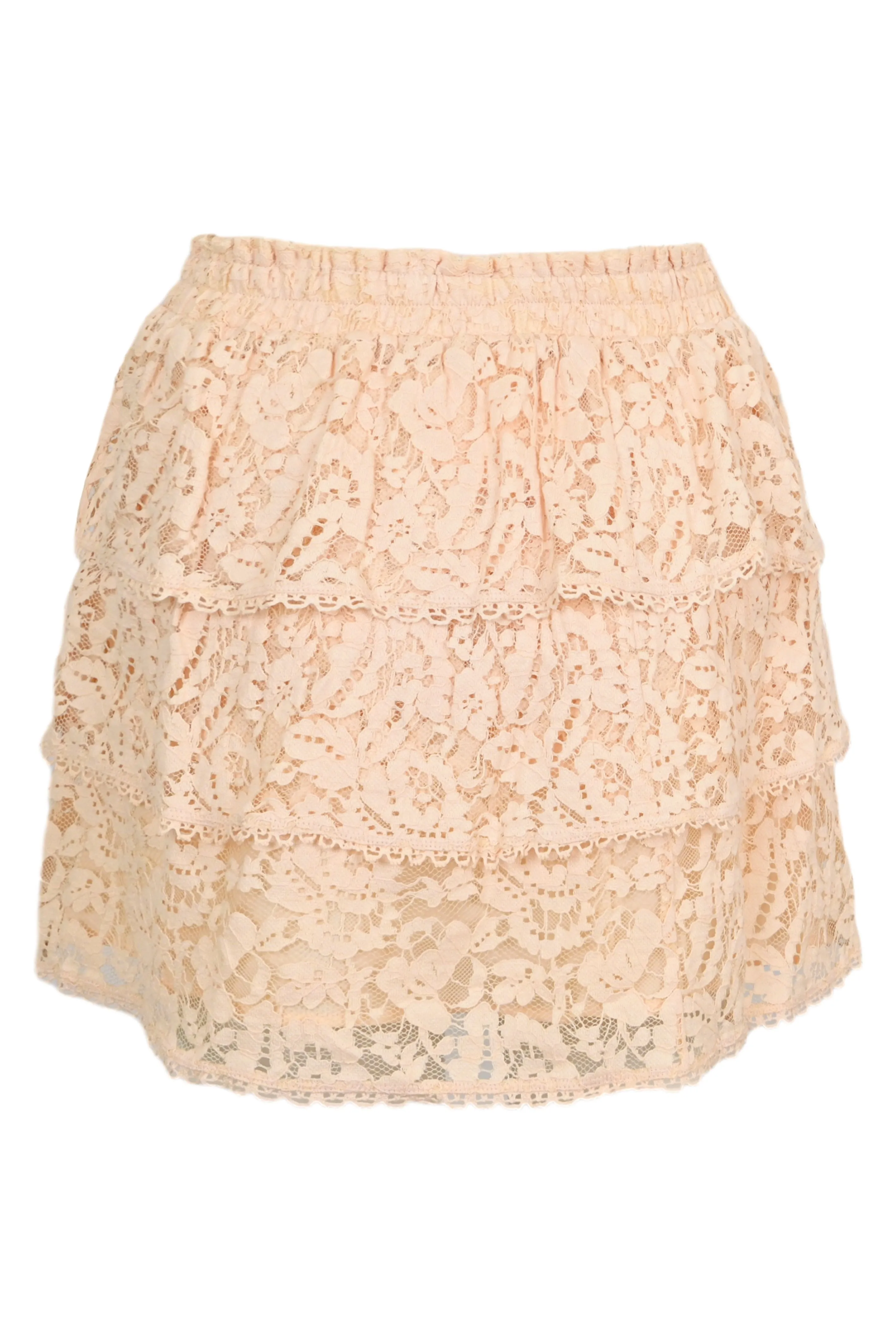 Cream Mini Skirt in Floral Lace sold by Sand Dollar product image thumbnail 3