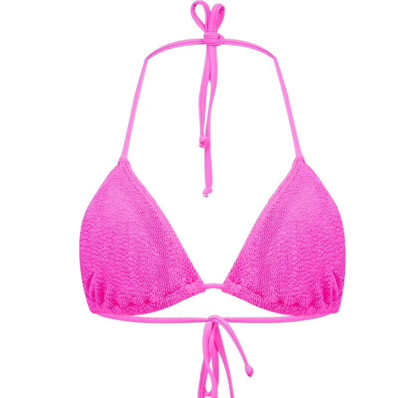 Jamaica Triangle Bikini Top Hot Pink made by Sand Dollar