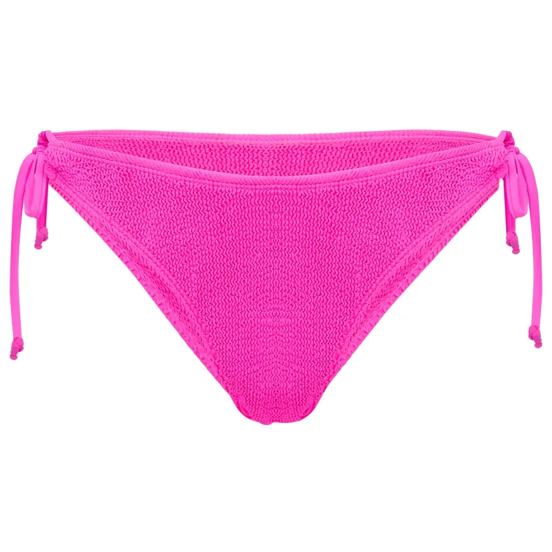 Jamaica Side Tie Bottoms Hot Pink made by Sand Dollar