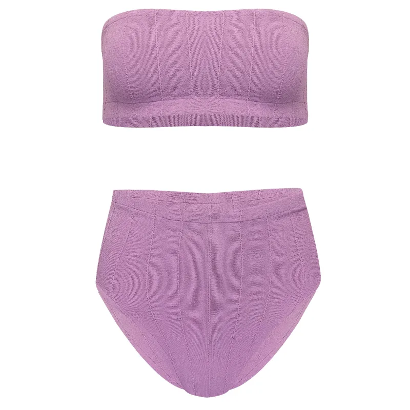 Edie Nile Bikini Lavender made by Hunza G