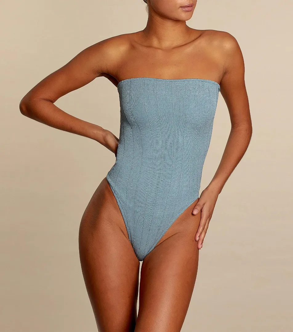 Audrey Nile Swimwear Metallic Airforce Blue sold by Sand Dollar product image thumbnail 3