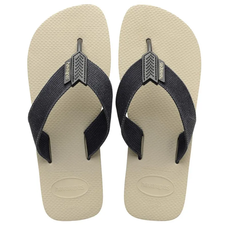 Mens Flip Flops Urban Basic Beige Black made by Havaianas