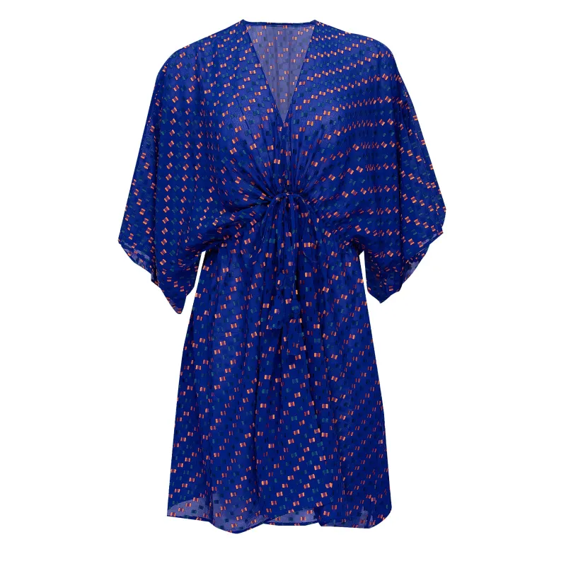 Silk Kimono in Blue made by Eres