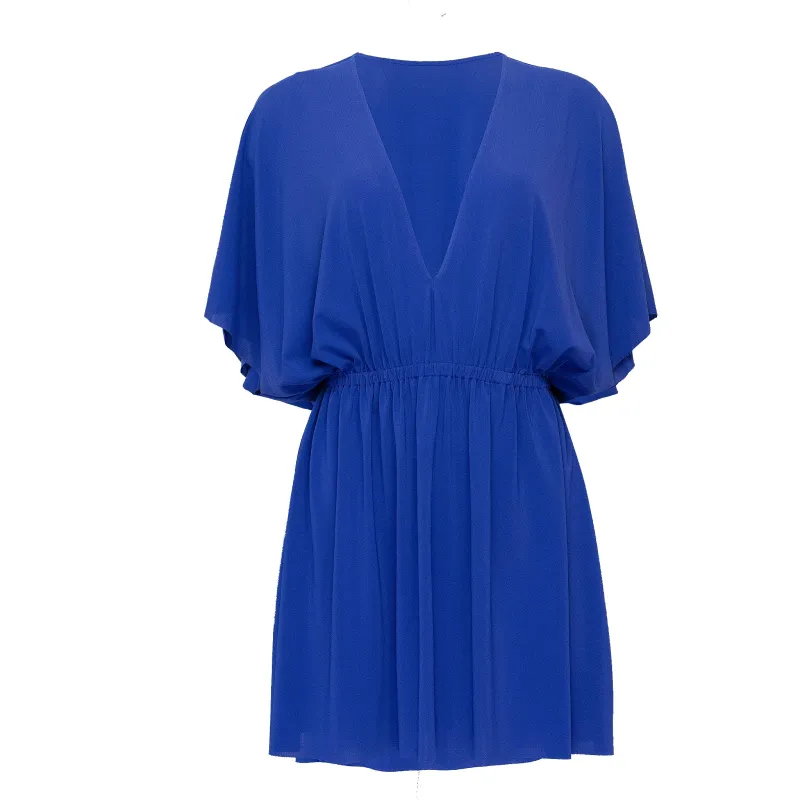 Mini Kaftan Dress in Blue made by Eres