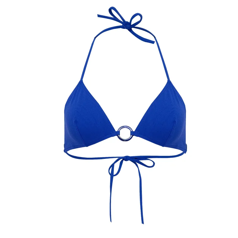 Embellished Triangle Bikini in Blue made by Eres