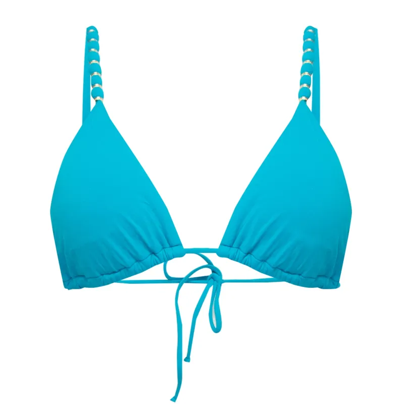 Solid Beads Tri Parallel Light Blue sold by Sand Dollar