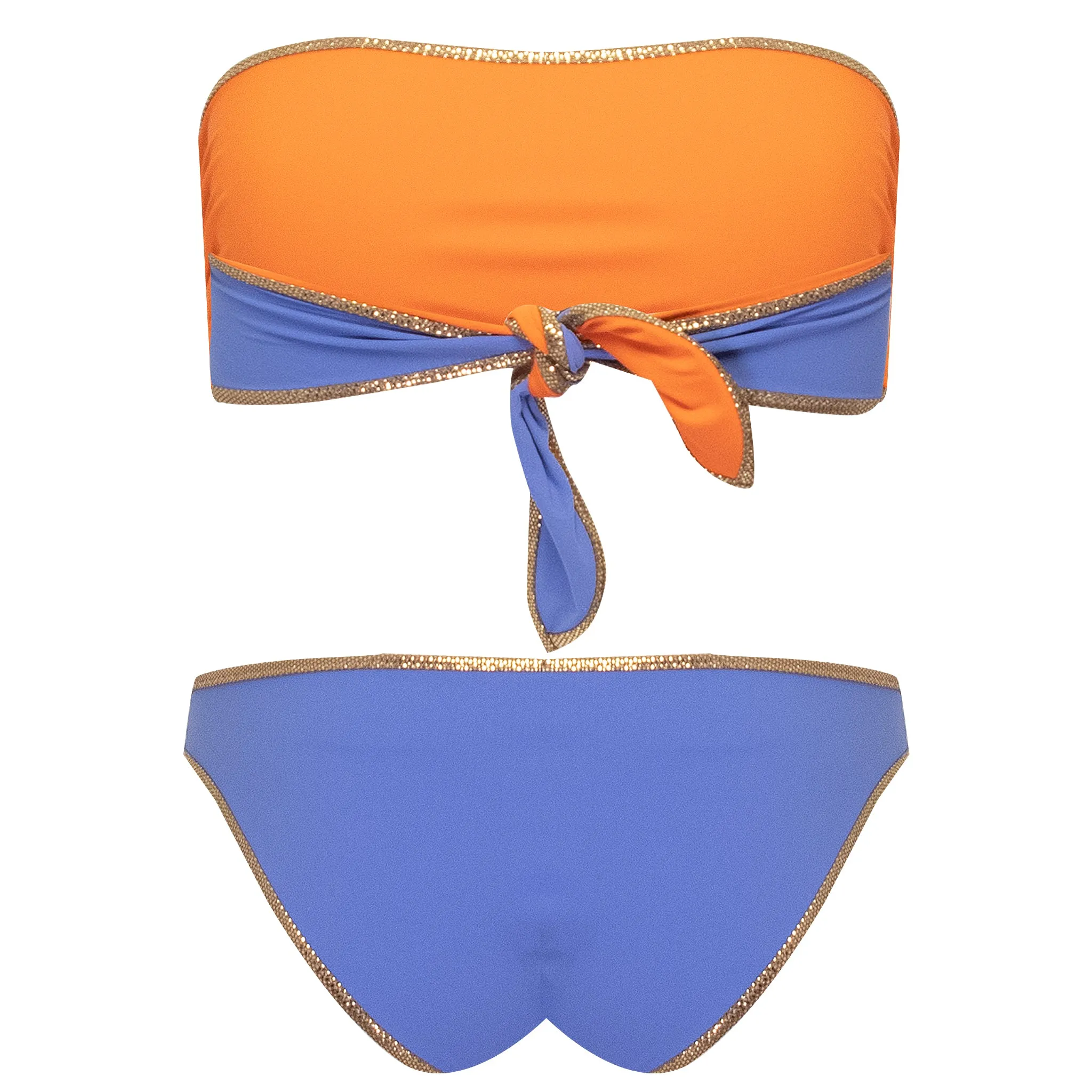 Hampton Bandeau Reversible Bikini Set Lilac/Orange sold by Sand Dollar product image thumbnail 4