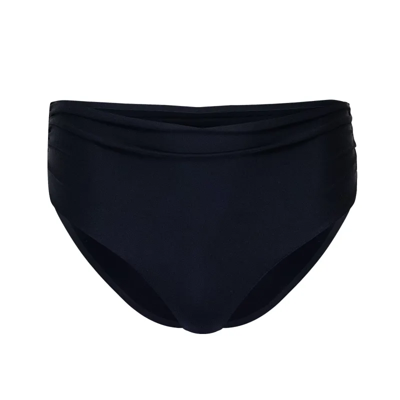 High Waist Bikini Bottom Black made by Sand Dollar
