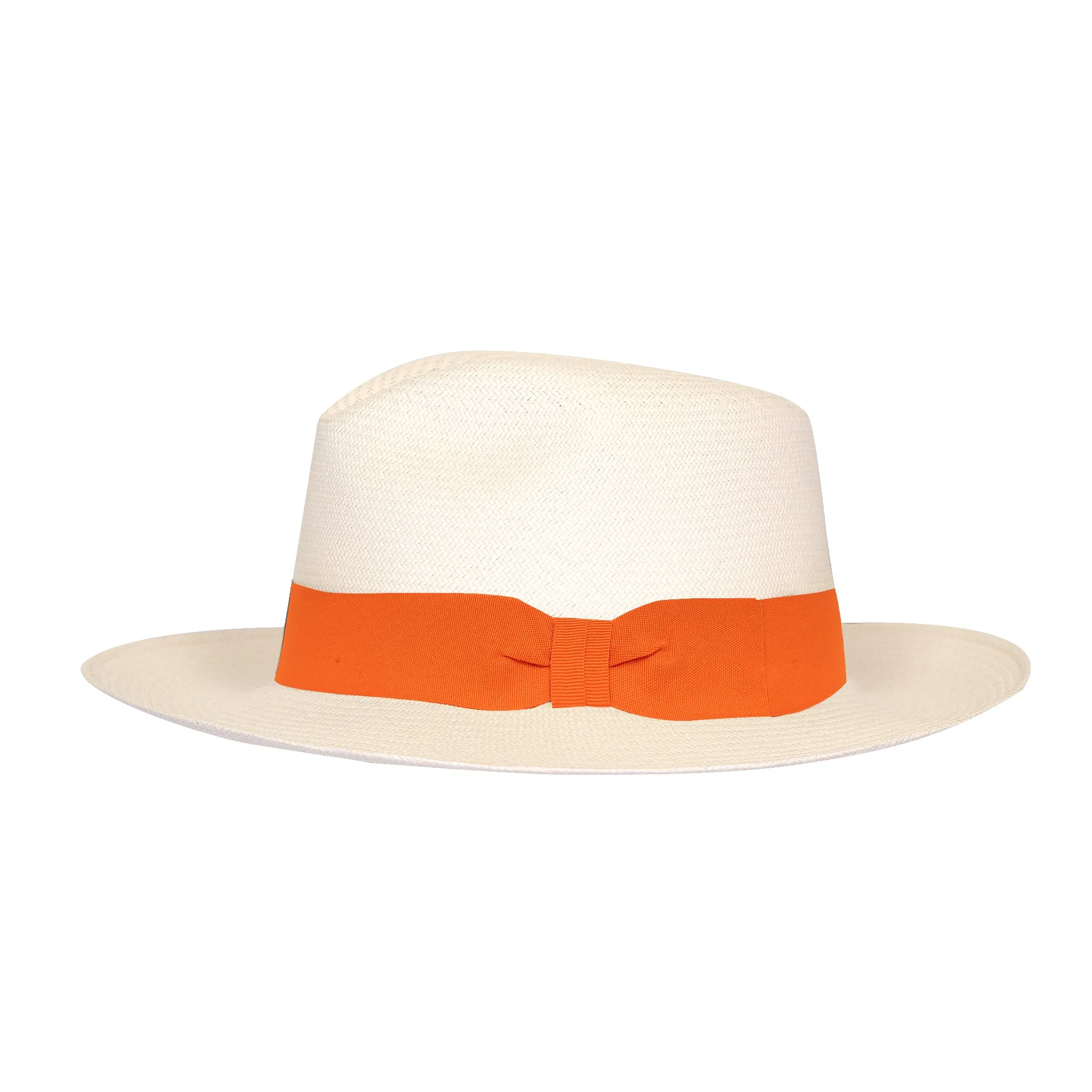 Panama Straw Hat with Orange Band sold by Sand Dollar
