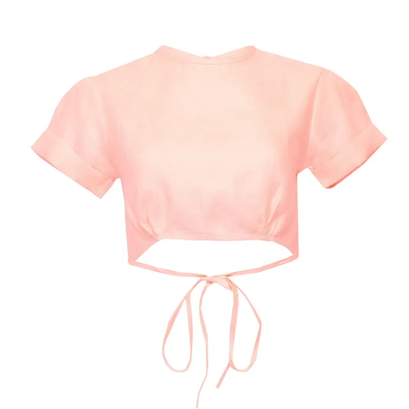Double Crossed Top Pale Pink made by Sand Dollar