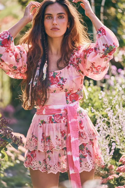 Womens Pink Floral Mini Dress sold by Sand Dollar