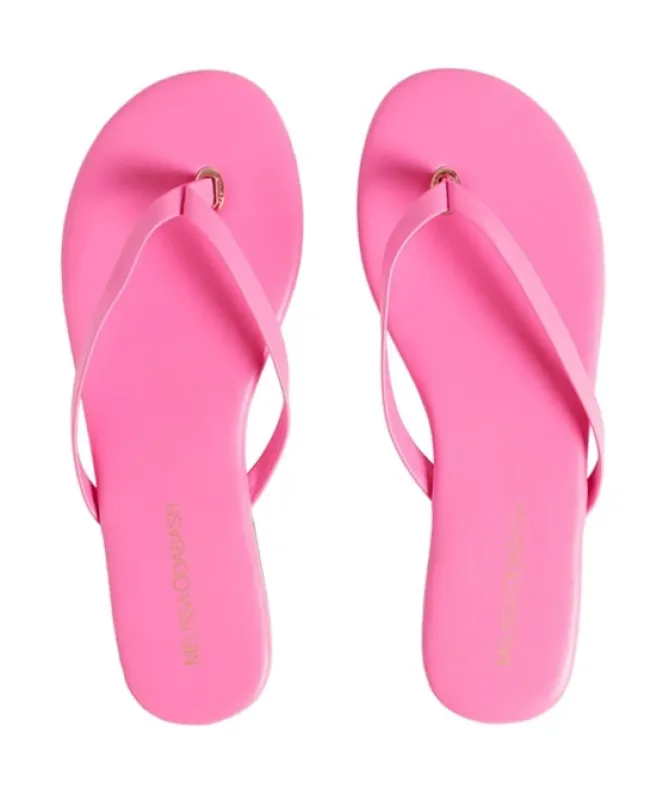 Women's Leather Flip Flop - Sandals Flamingo made by Melissa Odabash