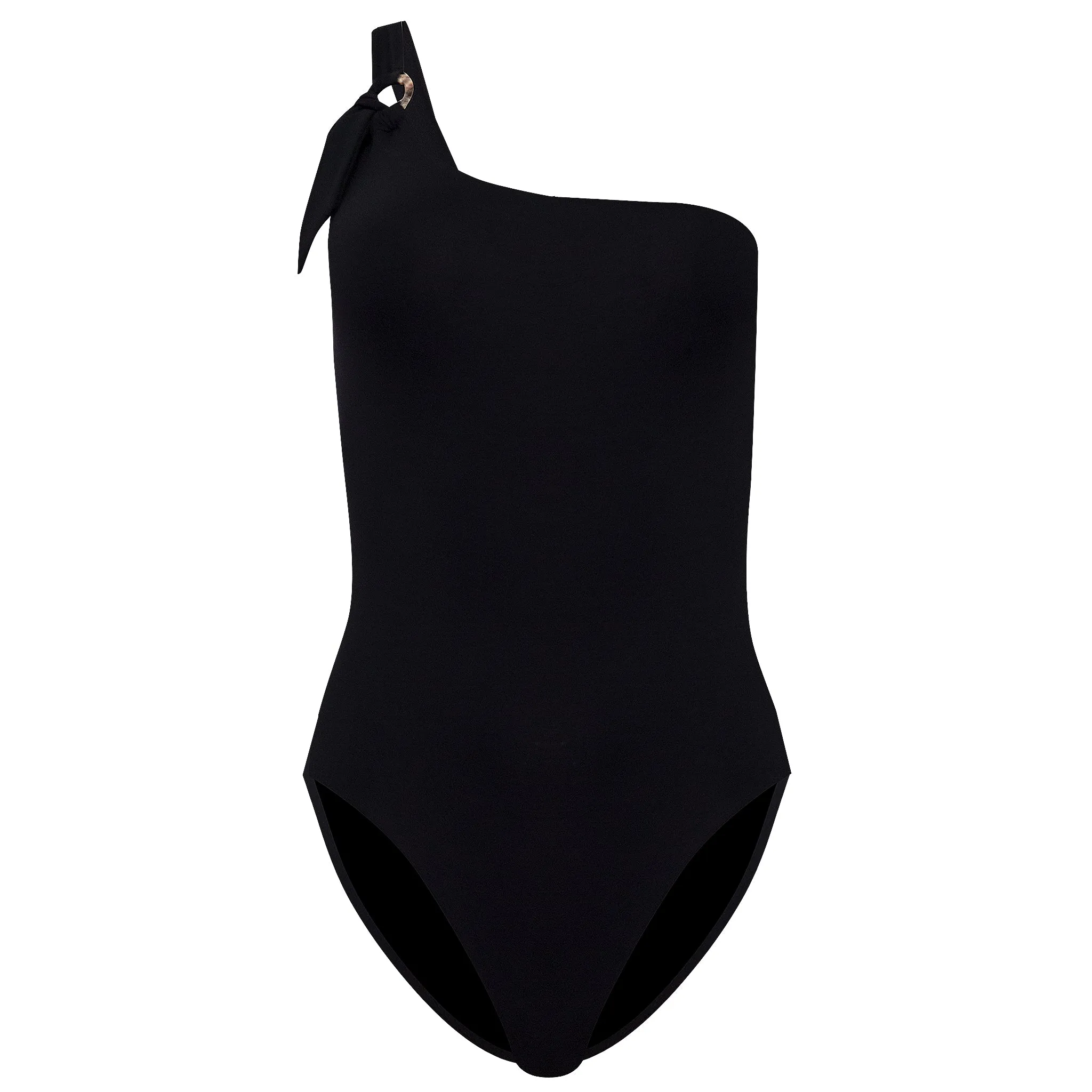 Black One Shoulder Maillot sold by Sand Dollar
