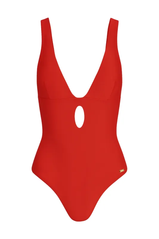 Donna Plunge One Piece Redcoat made by Sand Dollar