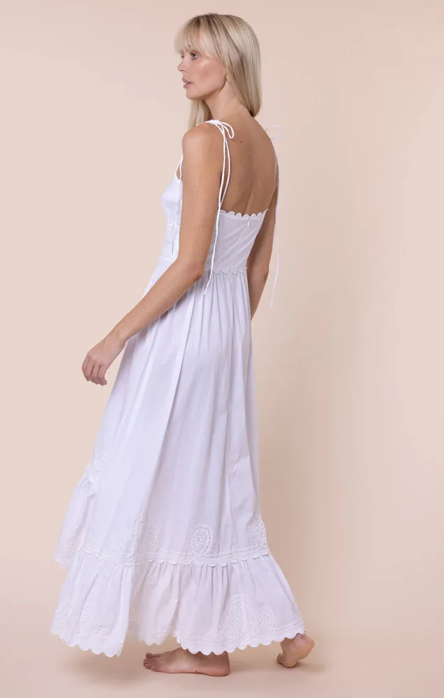 Poplin Hi-Lo Dress with Ric Rac Embroidery White sold by Sand Dollar product image thumbnail 4