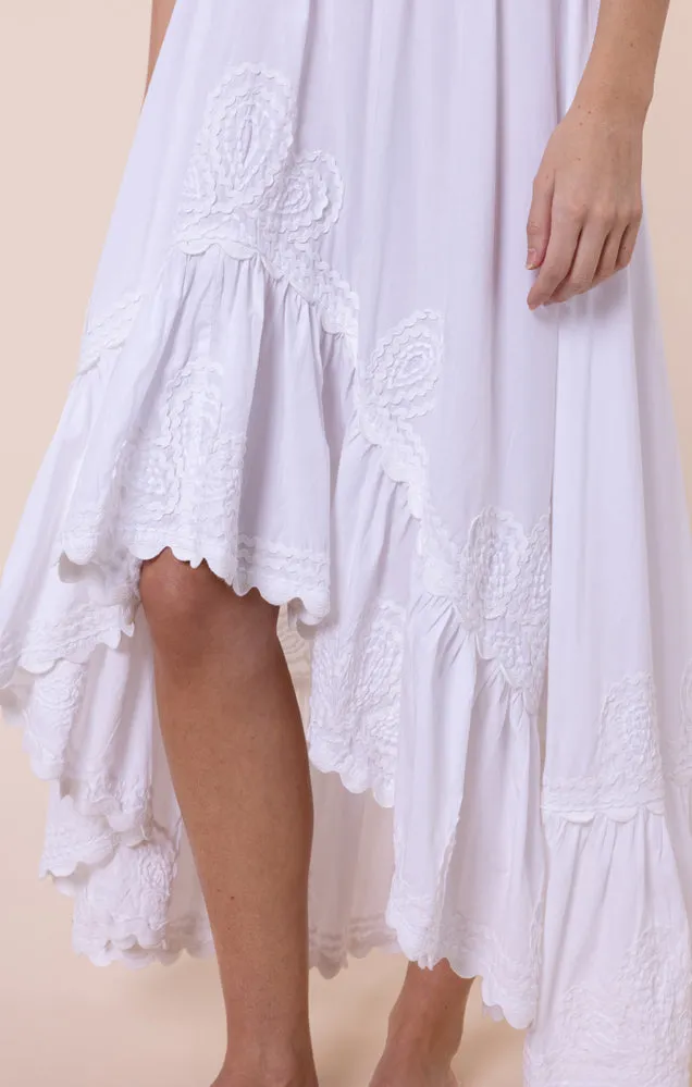 Poplin Hi-Lo Dress with Ric Rac Embroidery White sold by Sand Dollar product image thumbnail 5