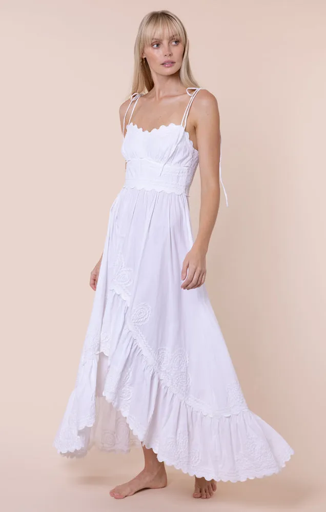 Poplin Hi-Lo Dress with Ric Rac Embroidery White sold by Sand Dollar product image thumbnail 2