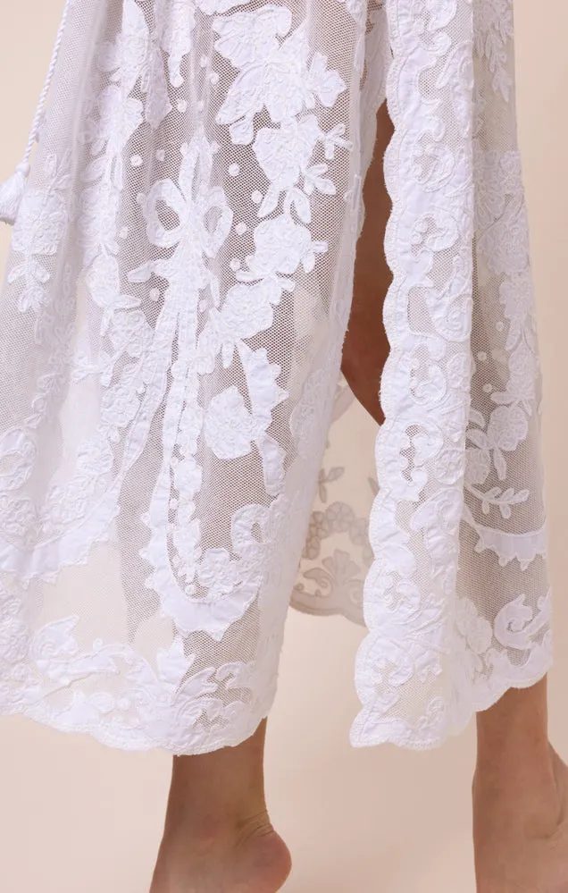 Net Kimono with Bow Embroidery White sold by Sand Dollar product image thumbnail 5