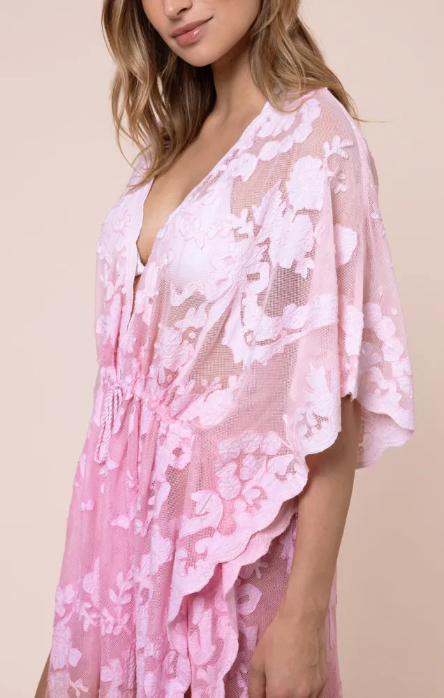 Net Kimono with Bow Embroidery Ombre Ballet/Pink/Bronze sold by Sand Dollar product image thumbnail 3