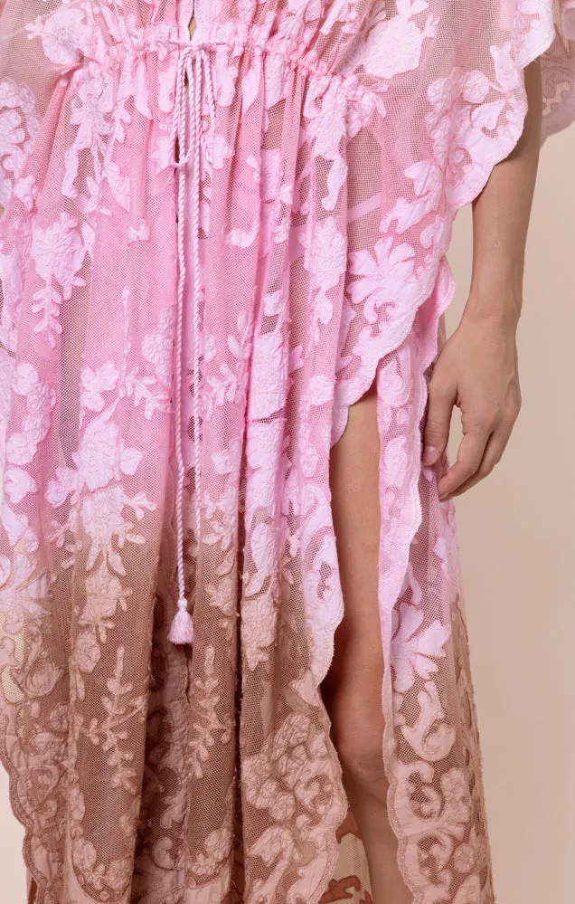 Net Kimono with Bow Embroidery Ombre Ballet/Pink/Bronze sold by Sand Dollar product image thumbnail 5