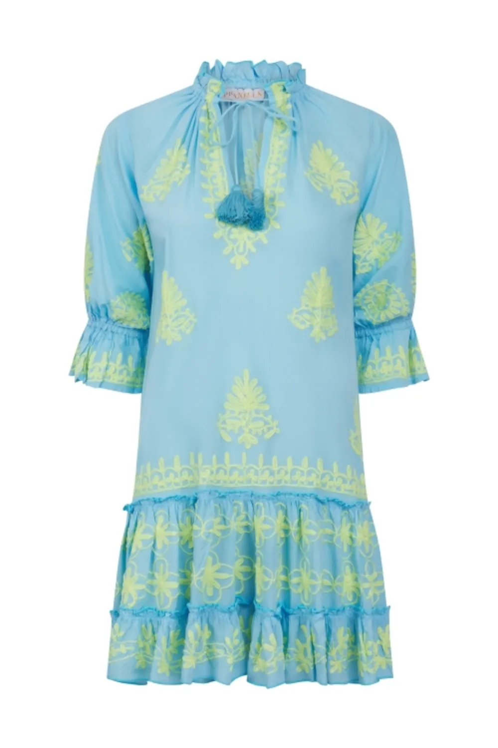 Sia Cornflower/Yellow Mini Dress sold by Sand Dollar product image thumbnail 2